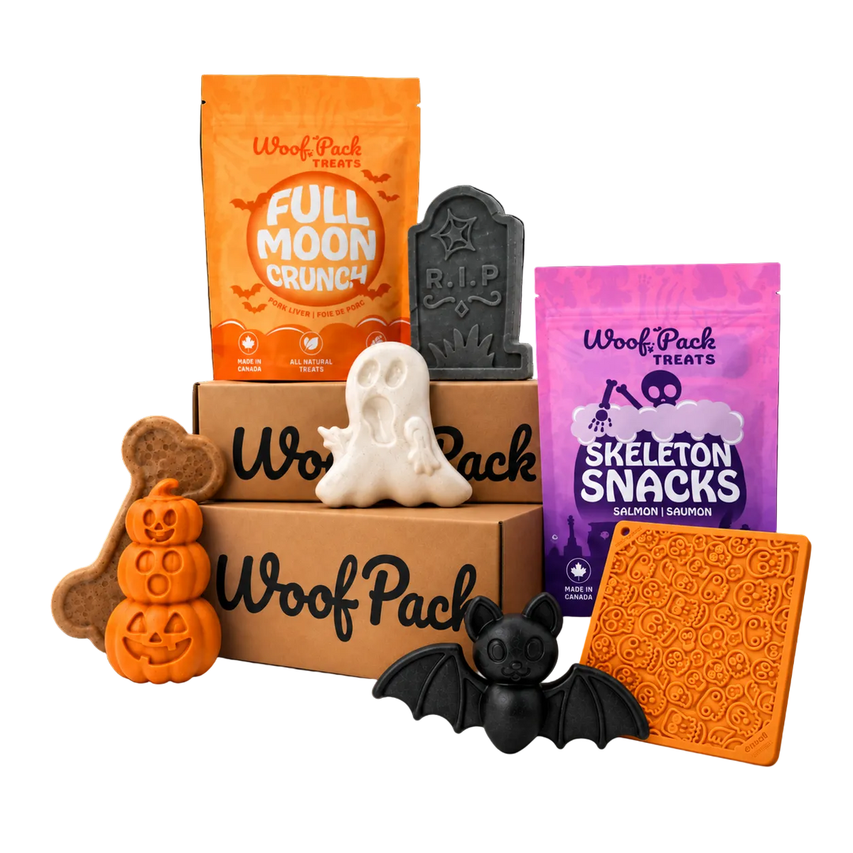 Woof Pack Halloween Box – 6 Toys & 2 Natural Treats