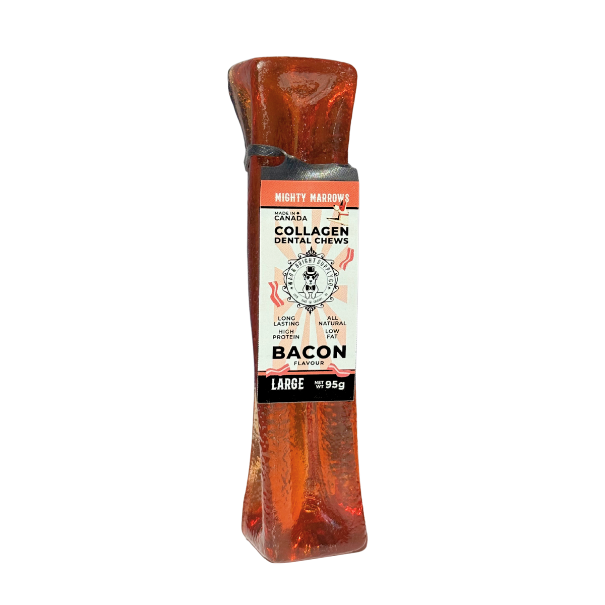 Mighty Marrows™ Collagen Dental Chew Bacon, Large (95 g)