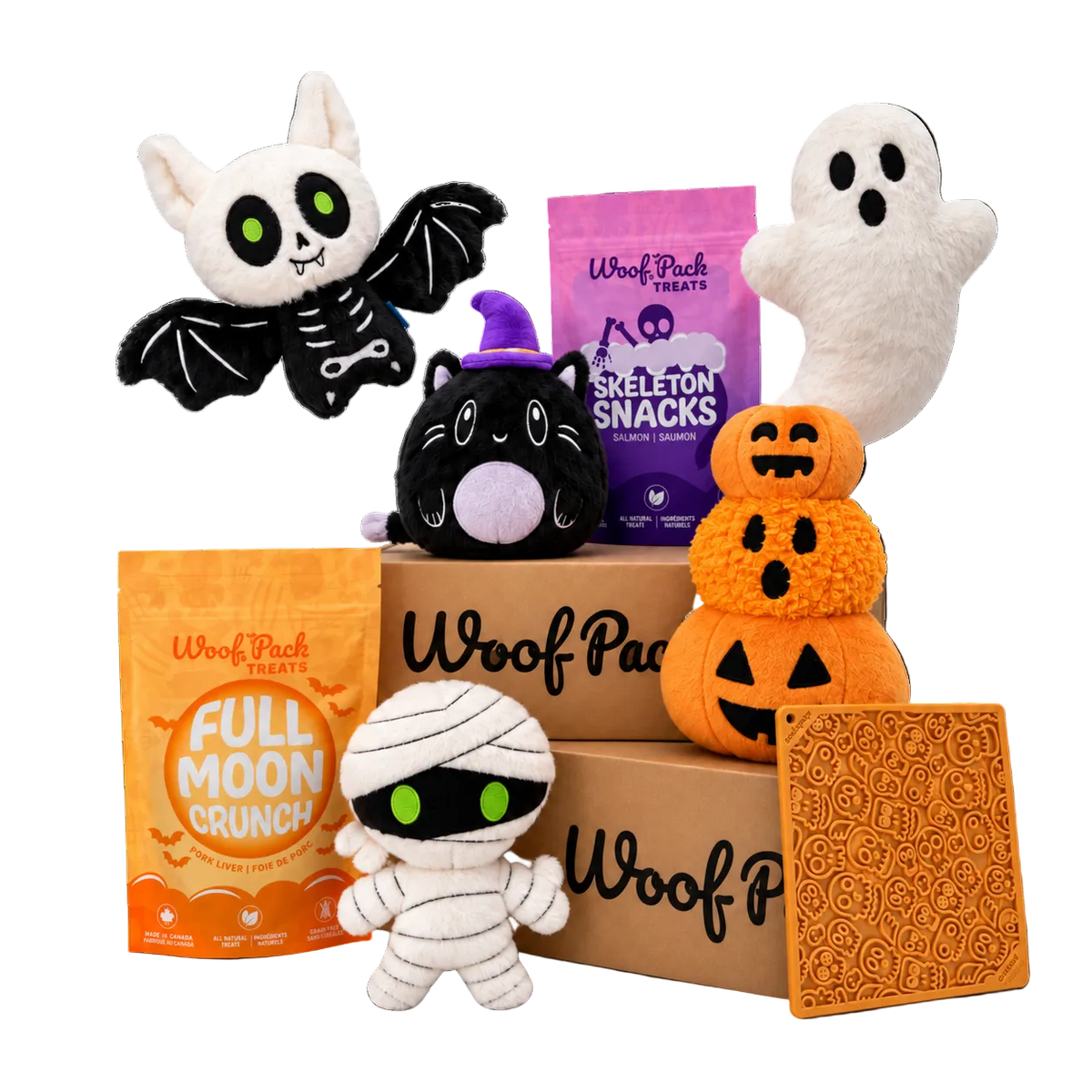 Woof Pack Halloween Box – 6 Toys & 2 Natural Treats